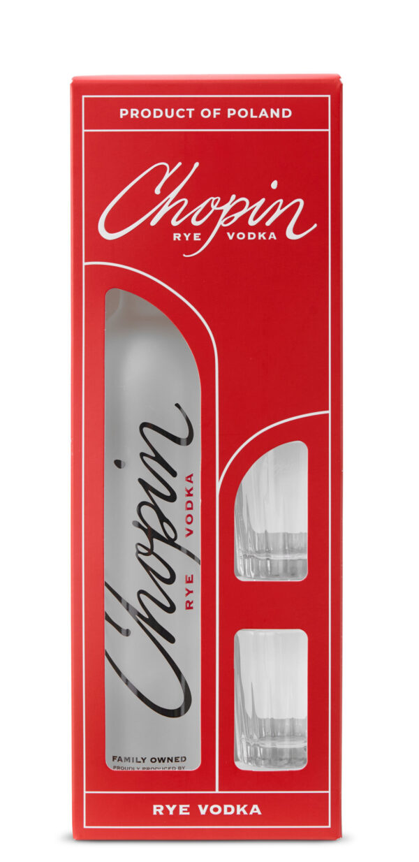 Chopin Rye 0,50l + dwa kieliszki SHOT